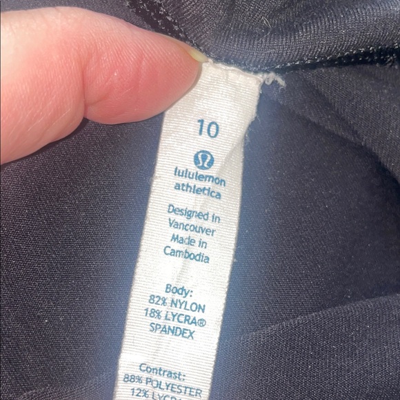 lululemon athletica Black Leggings with Mint and Gray Accents - Picture 3 of 5